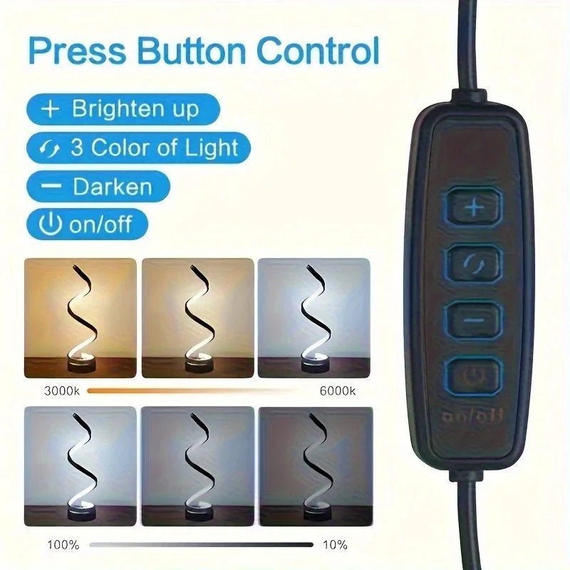 Luxury Desk Swirl Lamp